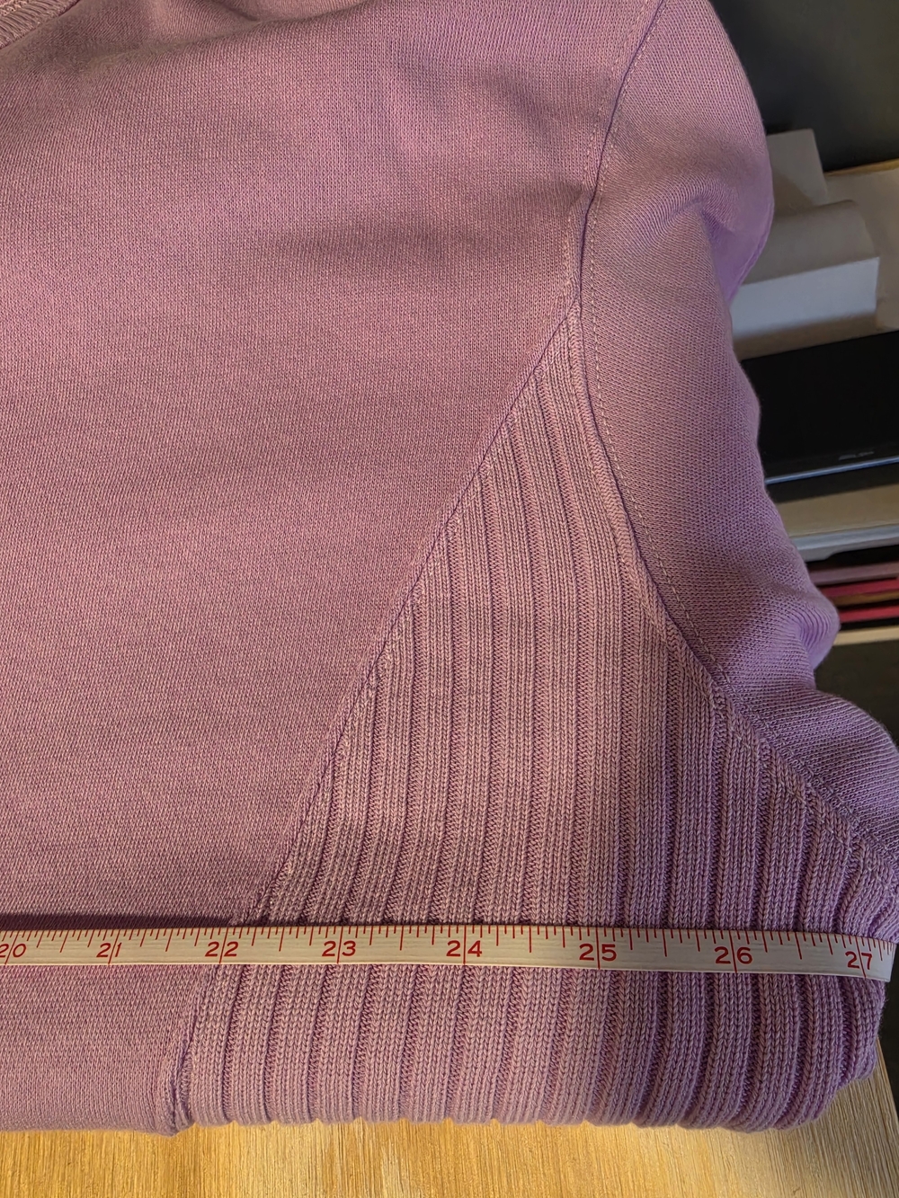 aerie Oversized Ribbed Arm Slits Lilac Crewneck Sweatshirt Women's Size Large - Picture 12 of 13
